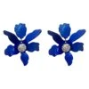 Luna Royal Blue Flower Earrings