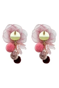 Phoebe Mauve Statement Earrings -ALAMOUR DRESS SALE earrings389