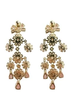 Genevieve Pink Chandelier Earrings 8 Genevieve Pink Chandelier Earrings -ALAMOUR DRESS SALE earrings42