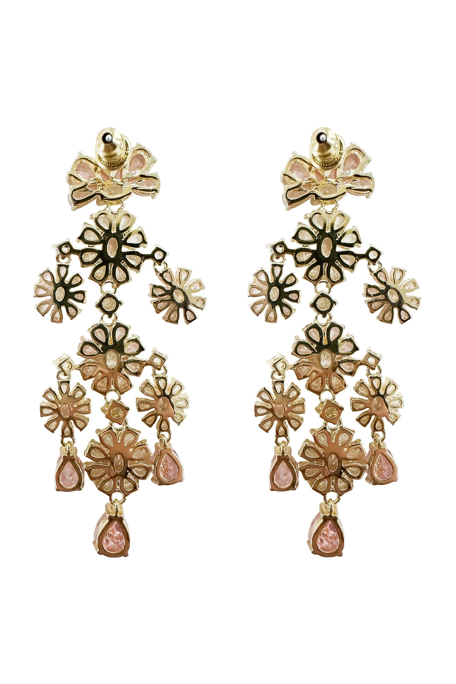 Genevieve Pink Chandelier Earrings 3 Genevieve Pink Chandelier Earrings - Image 3