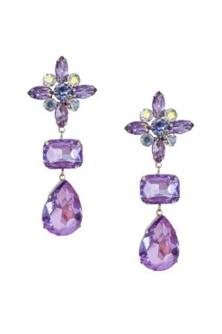 Jeannette Purple Gem Earrings -ALAMOUR DRESS SALE earrings44 cc59c401 572f 4360 b6ec d6429af01781