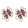 Sarah Fuchsia Flower Earrings