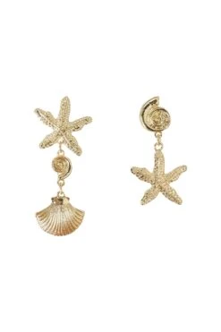 Cheryce Gold Shell Earrings -ALAMOUR DRESS SALE earrings52 eae5f06e dae3 4964 a282 d21199c5e5c2