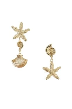 Cheryce Gold Shell Earrings -ALAMOUR DRESS SALE earrings53 367232a8 4b28 41a5 a7b3 861599b481b8