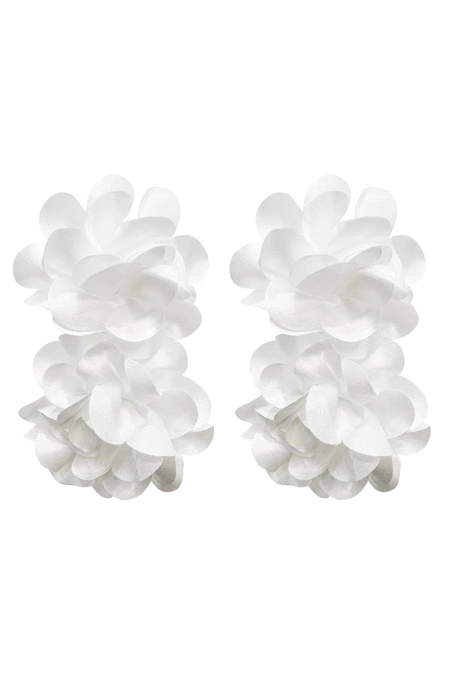 Meghan White Flower Drop Earrings 1 Meghan White Flower Drop Earrings