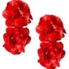 Meghan Red Flower Drop Earrings