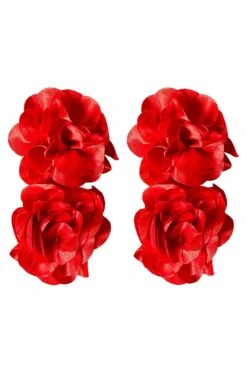 Meghan Red Flower Drop Earrings -ALAMOUR DRESS SALE flower2 d6cc2c24 05cc 400a 99d1 ca84679f91a5