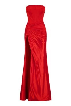 Lanetta Velvet Satin Corset Red Gown 19 Lanetta Velvet Satin Corset Red Gown -ALAMOUR DRESS SALE lanetta gm