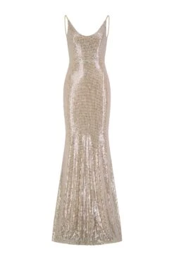 Nina Low Back Silver Gown -ALAMOUR DRESS SALE nina 1 gm