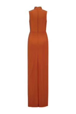 Rosina High Neck Rust Gown -ALAMOUR DRESS SALE rosina 2 gm