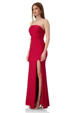Stefani One Shoulder Jersey Wine Red Gown 20 Stefani One Shoulder Jersey Wine Red Gown -ALAMOUR DRESS SALE stefani 2