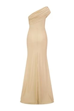 Stefani One Shoulder Jersey Gold Gown -ALAMOUR DRESS SALE stefani 2 gm